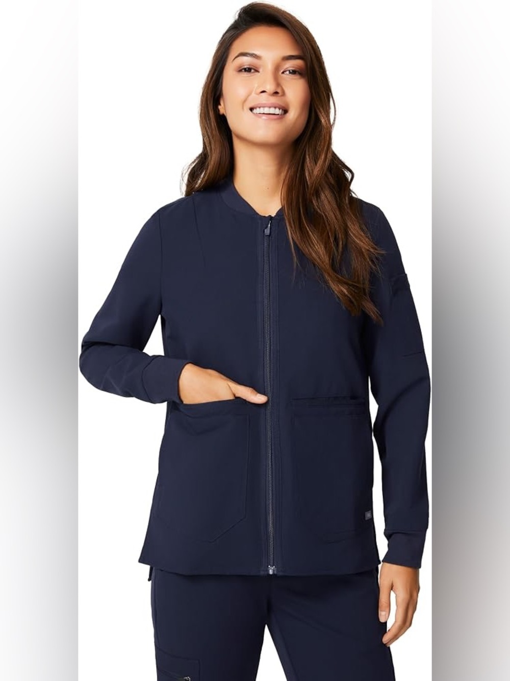 Figs Bellery Scrub Jacket in Mauve